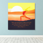 Toile Yoga Tescher Sun Salutation demi-lune Pose Citatio (Insitu (Plancher de Bois))