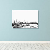 Toile Yokohama en noir et blanc (Insitu (Plancher de Bois))