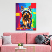 Toile Yorkie chien Pop Art (Insitu(Salon))