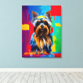 Toile Yorkie chien Pop Art (Insitu (Plancher de Bois))