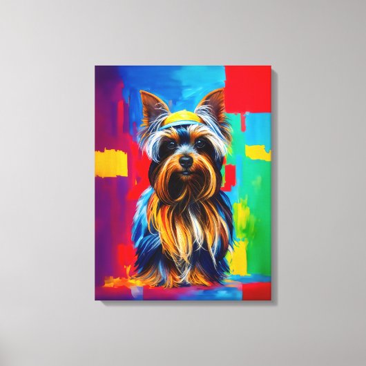 Toile Yorkie chien Pop Art (Recto)