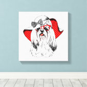 Toile Yorkie Fashion Shoot (Insitu (Plancher de Bois))