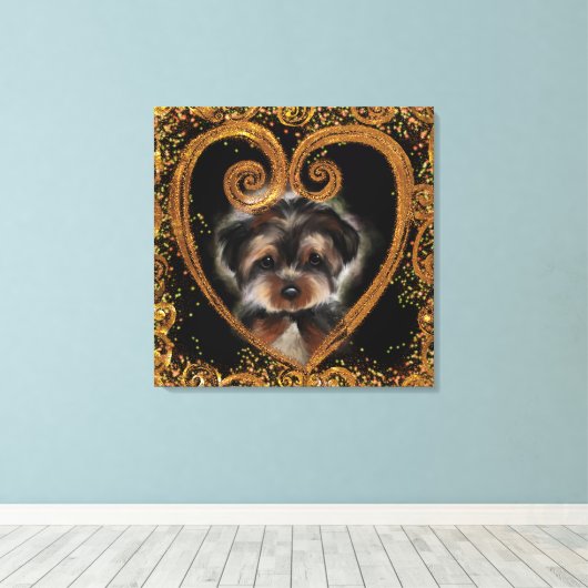 Toile Yorkie Poo (Insitu (Plancher de Bois))