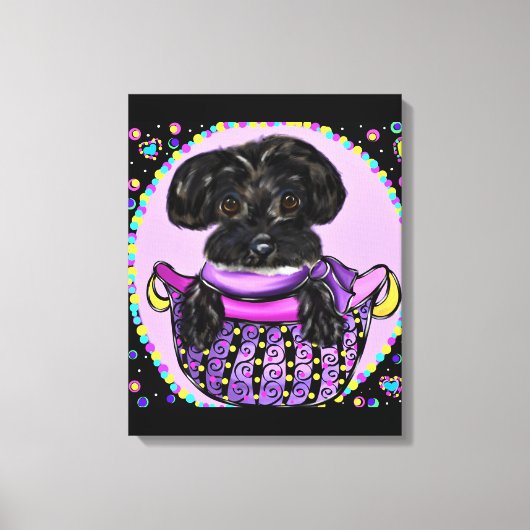 Toile Yorkie Poo Noir (Recto)