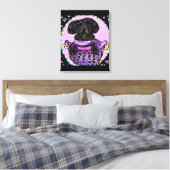 Toile Yorkie Poo Noir (Insitu(Chambre))