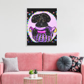 Toile Yorkie Poo Noir (Insitu(Salon))