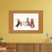 Toile Yorkies & Tour Eiffel à Paris Voyager (Insitu(Salon))