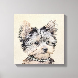 Toile Yorkshire Terrier Puppy Peinture Chien original