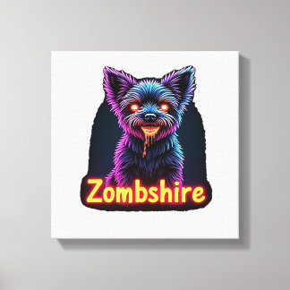 Toile Yorkshire Terrier Yorkie Chien Zombie Halloween Ov