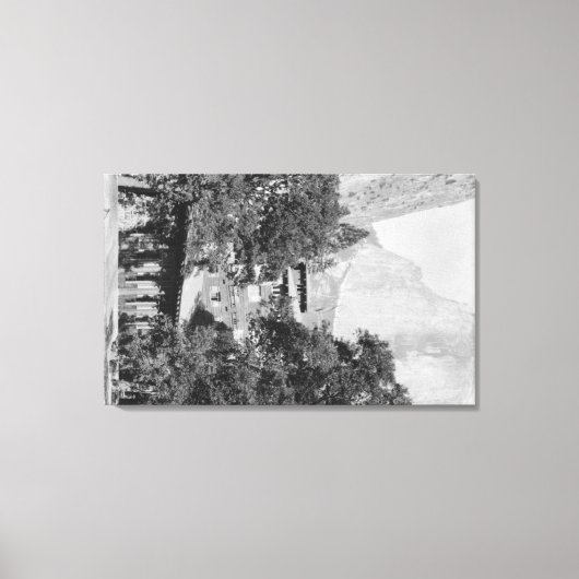 Toile Yosemite, CA - The Ahwahnee Lodge and El Capitan (Recto)