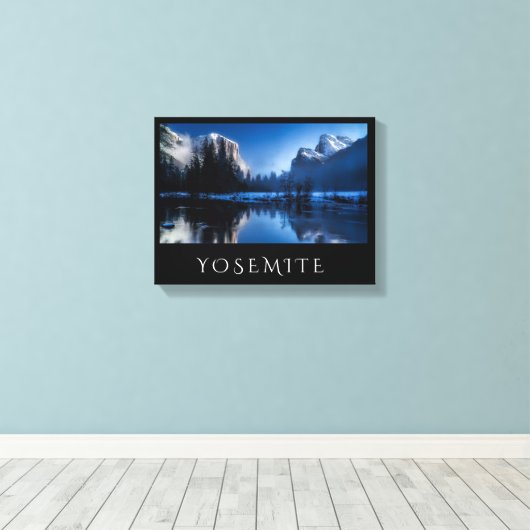 Toile Yosemite pittoresque en hiver (Insitu (Plancher de Bois))