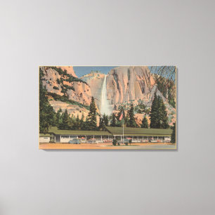Toile Yosemite, vue de CA de loge et d'automnes de