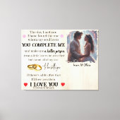 Toile You Complete Me Custom Photo Wedding Anniversary (Recto)