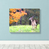 Toile Young Deer à l'automne (Insitu (Plancher de Bois))