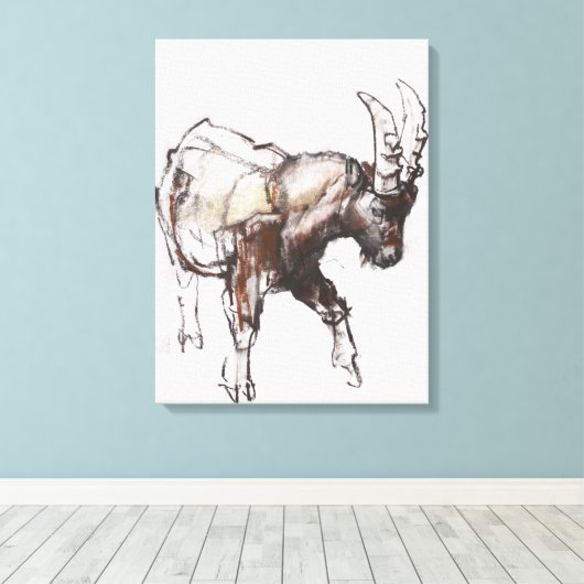 Toile Young Ibex Gran Paradiso 2005 (Insitu (Plancher de Bois))