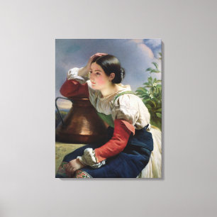 Toile Young Italian at the Well, c.1833-34