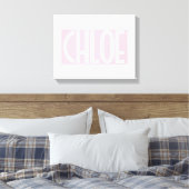 Toile Your | Bold White Text on Light Pink (Insitu(Chambre))