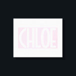 Toile Your | Bold White Text on Light Pink<br><div class="desc">La catching et la modernité.</div>