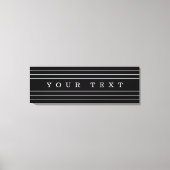Toile Your Custom Text & Modern Stripes | Black & White (Recto)