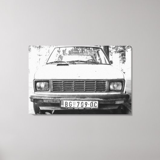 Toile Yugo, vieille voiture yougoslave (Recto)