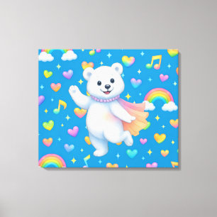 Toile Zarah l'ours polaire dansant