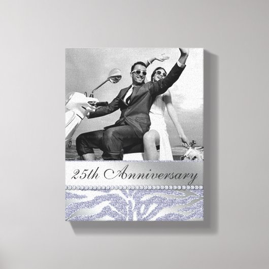 Toile Zebra 25e anniversaire de la photo Canvas Argent (Recto)
