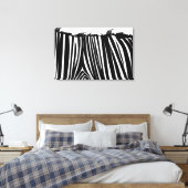 Toile Zebra Back Black & White Wrapper Canvas Imprimer (Insitu(Chambre))