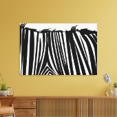 Toile Zebra Back Black & White Wrapper Canvas Imprimer (Insitu(Salon))