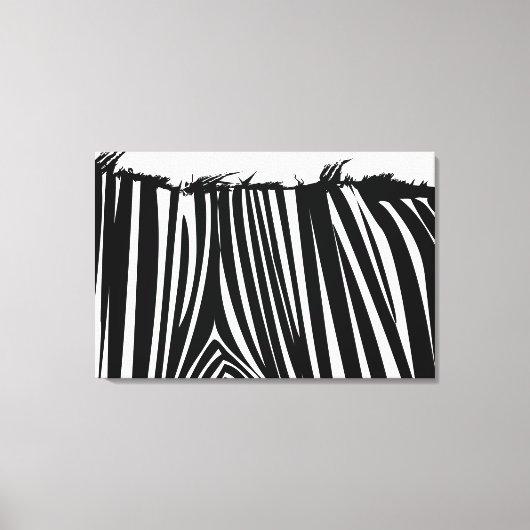 Toile Zebra Back Black & White Wrapper Canvas Imprimer (Recto)