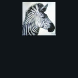 Toile Zebra Black and White Portrait Large<br><div class="desc">Zebra print from original oil on canvas by Sue Maas</div>