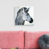Toile Zebra Black and White Portrait Small (Insitu(Salon))