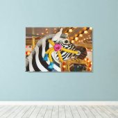 Toile Zebra Horse Merry-Go-Round Carousel Ride Photo (Insitu (Plancher de Bois))