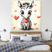 Toile Zebra Love 1 (Insitu(Chambre))