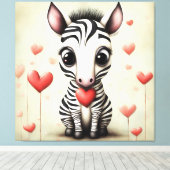Toile Zebra Love 1 (Insitu (Plancher de Bois))
