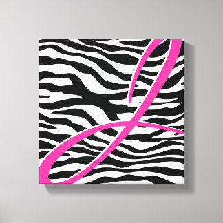 Toile Zebra Monogram Canvas Imprimer