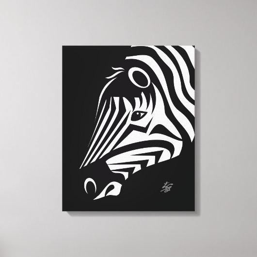 Toile Zebra Portrait Canvas Imprimer (Recto)