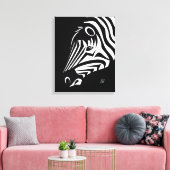 Toile Zebra Portrait Canvas Imprimer (Insitu(Salon))
