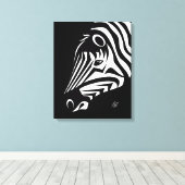 Toile Zebra Portrait Canvas Imprimer (Insitu (Plancher de Bois))