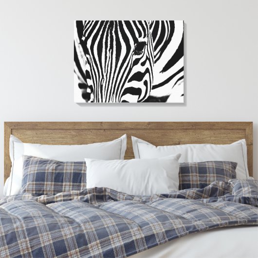 Toile Zebra portrait noir et blanc (Insitu(Chambre))
