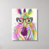 Toile Zebra Rainbow Splash (Recto)