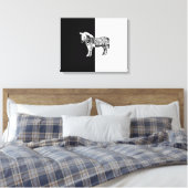 Toile Zèbre classique noir et blanc (Insitu(Chambre))