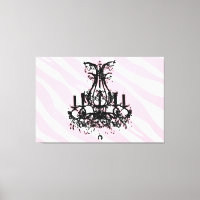Zèbre Rose Grandes Avec Lustre Noir