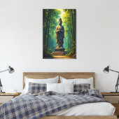 Toile Zen dans la forêt de bambou (Insitu(Chambre))