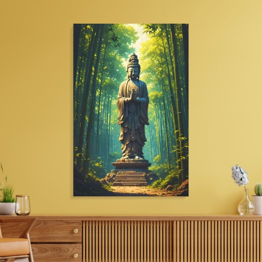 Toile Zen dans la forêt de bambou (Insitu(Salon))