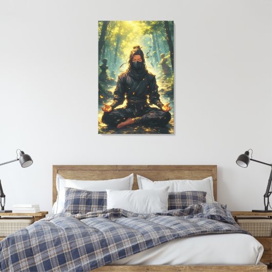 Toile Zen du Guerrier de l'Ombre (Insitu(Chambre))