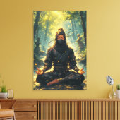 Toile Zen du Guerrier de l'Ombre (Insitu(Salon))