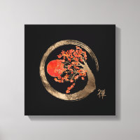 Zen Enso Circle et Golden Sakura Tree