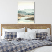 Toile Zen Misty Mountain Landscape (Insitu(Chambre))
