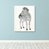 Toile Zenya Black & White Art Canvas (Insitu (Plancher de Bois))