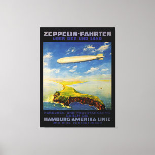 Toile Zeppelin Voyages ~ Survol de la mer et de la terre